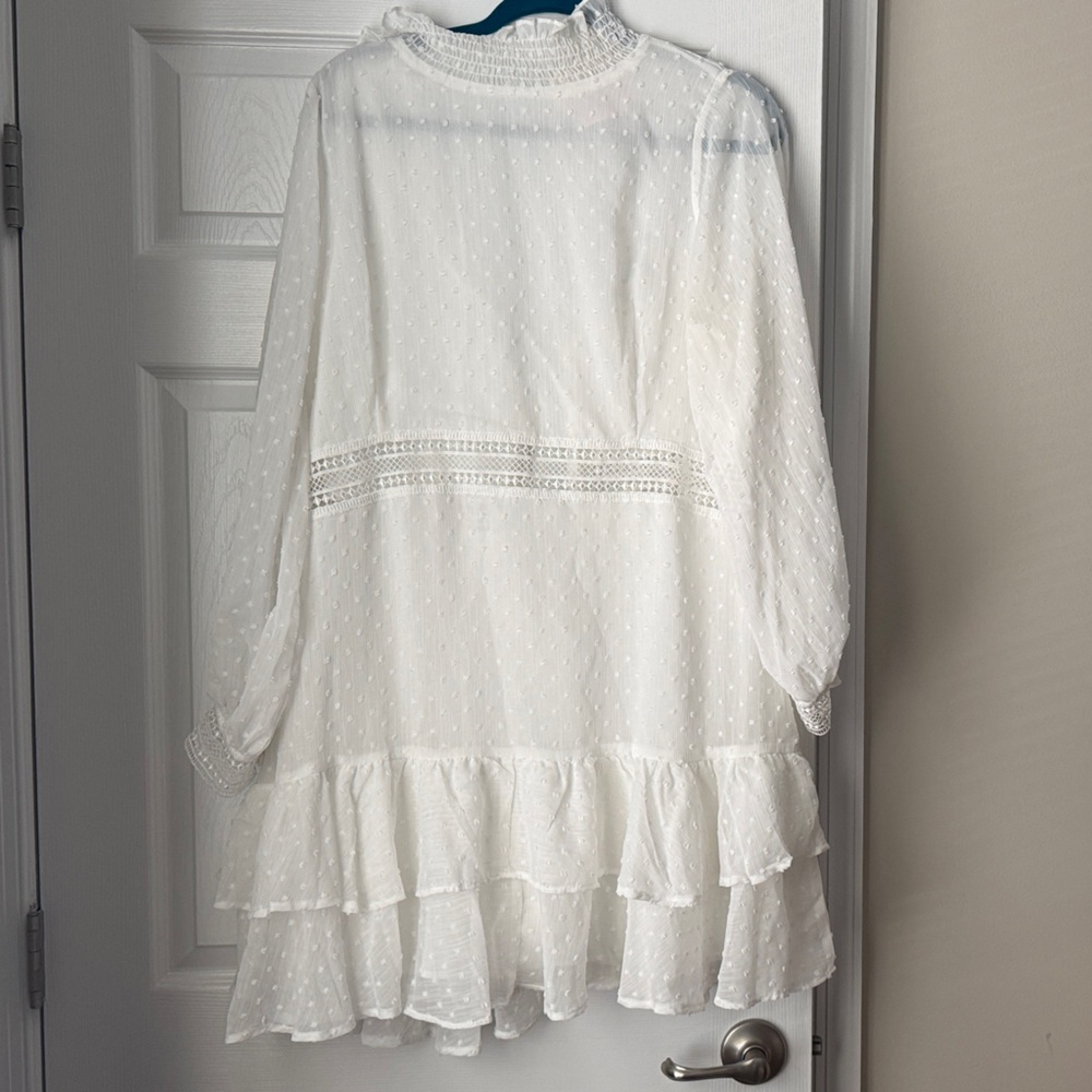 Showpo white bridal shower dress
